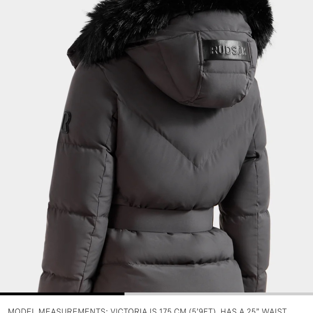 RUDSAK Charcoal Puffer Jacket with Belt - Picture 2 of 6